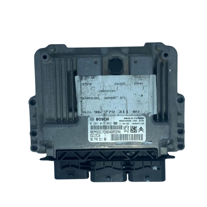 UNITÉ DE CONTRÔLE MOTEUR CITROEN ECU 0281017862 0 281 017 862 9677031180 EDC17C10